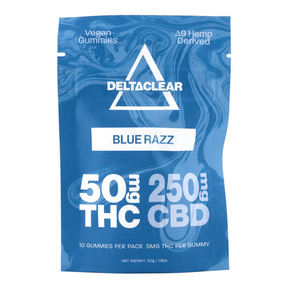 Delta Clear THC/CBD Gummies (50mg THC + 250mg CBD)