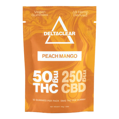 Delta Clear THC/CBD Gummies (50mg THC + 250mg CBD)